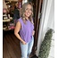 The Uptown Peach The Purple Paisley Top