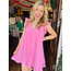 The Uptown Peach Bubblegum Pink Spring Dress