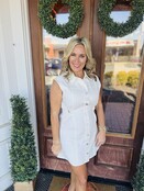 Summer Denim Dress in White