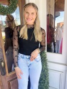 Britney Bow Mesh Top