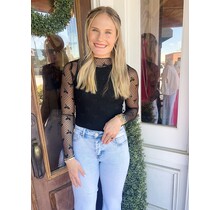 Britney Bow Mesh Top