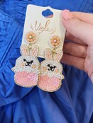 Easter Bunny Sequin Earrings