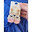 The Uptown Peach Easter Bunny Sequin Earrings