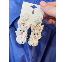 Easter Bunny Pom Pom Earrings