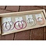 The Uptown Peach Wrapped Raffia Metal Hoops