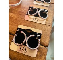 Silver Cable Hoops