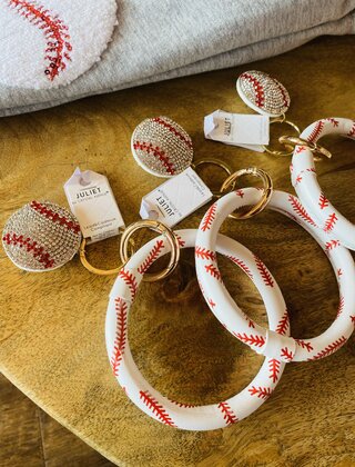 Baseball Keychain Wristlet