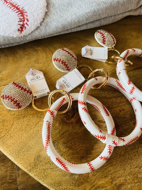 Baseball Keychain Wristlet