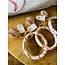 The Uptown Peach Baseball Keychain Wristlet
