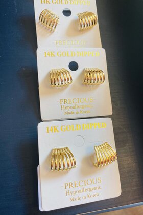 Hannah Half Stud Hoops