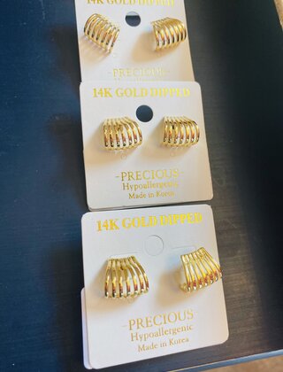 Hannah Half Stud Hoops