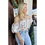 The Uptown Peach Finley Floral Bubble Top