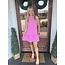 The Uptown Peach Sweet Spring Bow Tie Dress