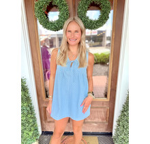 Daisy Denim Polka Dot Dress