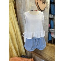 Whitney White Bow Top