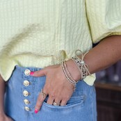 Beaded Blondes Gold Bow Ring 7/8