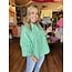 The Uptown Peach Gemma Green Striped Button Down