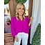 The Uptown Peach Maggie Magenta Top