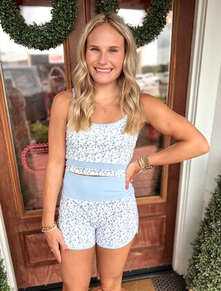 Finley Floral Print Athletic Set