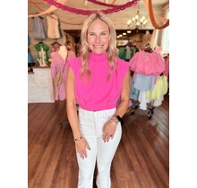 Hannah High Neck Pink Top