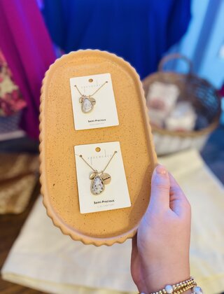 Mama Teardrop Stone Necklace