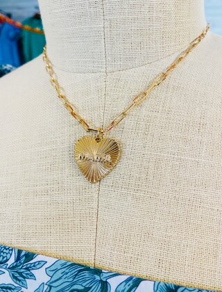 Mama Sunburst Pendant Necklace