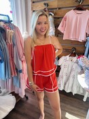 Ruffled Red Summer Romper
