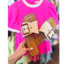 Natalie Neutral Slip-On Sandals