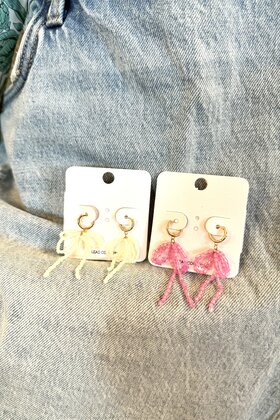 Britney Beaded Bow Earrings
