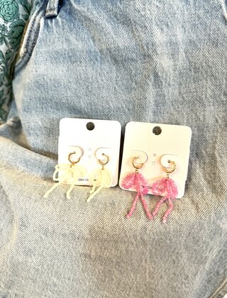 Britney Beaded Bow Earrings