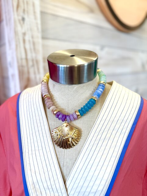 Cassie Colorful Seashell Necklace