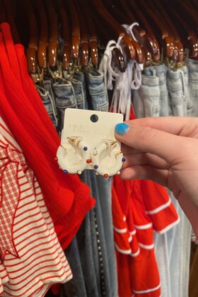 Paisley Patriotic Earrings