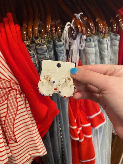 Paisley Patriotic Earrings