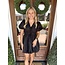 The Uptown Peach Bethany Black Bubble Dress