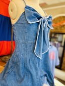 Bow Denim Romper