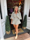 Leah Leopard Print Romper