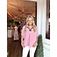 The Uptown Peach Callie Coral Striped Blouse