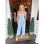 The Uptown Peach The Denim Jumpsuit