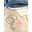 The Uptown Peach Beaded Blondes Red, White and Blue Luci Bracelet