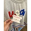 The Uptown Peach Beaded Blondes American Flag Bracelet - Petite