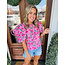 The Uptown Peach Floral Fun Summer Blouse