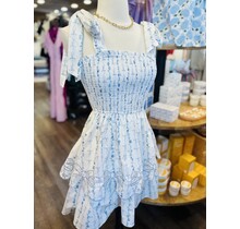 Floral Bow Mini Dress