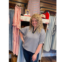 Natalie Navy Stripe Top