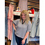 The Uptown Peach Natalie Navy Stripe Top