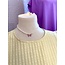 The Uptown Peach Pink Bow Pearl Necklace