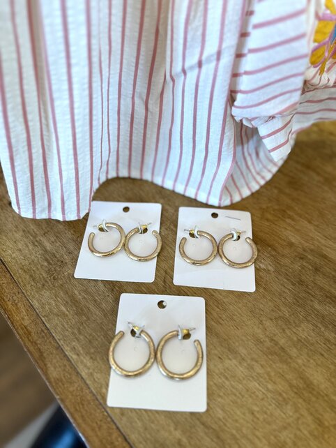 Worn Gold Hoops Worn Gold Hoops