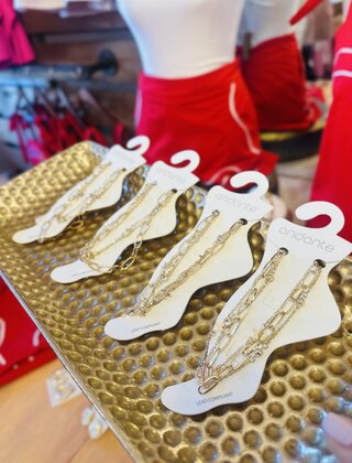 Gold Star Mix Anklet