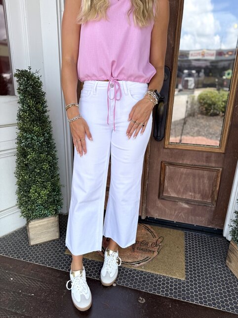 Whitney’s White Wide Leg Jeans