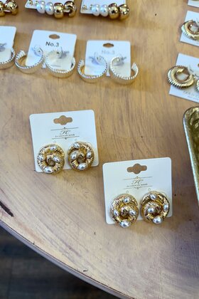 Shell & Pearl Swirl Studs