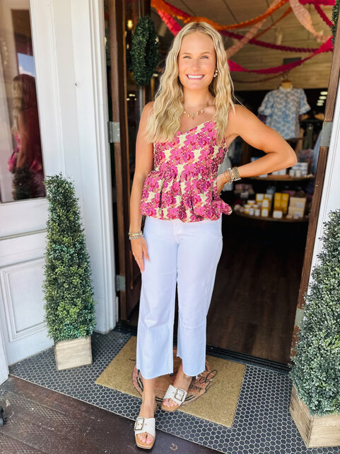 Whitney’s White Wide Leg Jeans